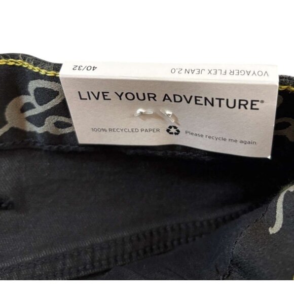 Eddie Bauer Mens Voyager Flex Jeans 2.0 Slim Fit Straight Leg 40x32 Faded Black - Picture 4 of 6